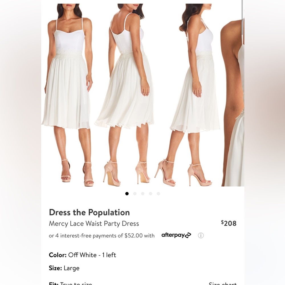 Off White Dress The Population Dress